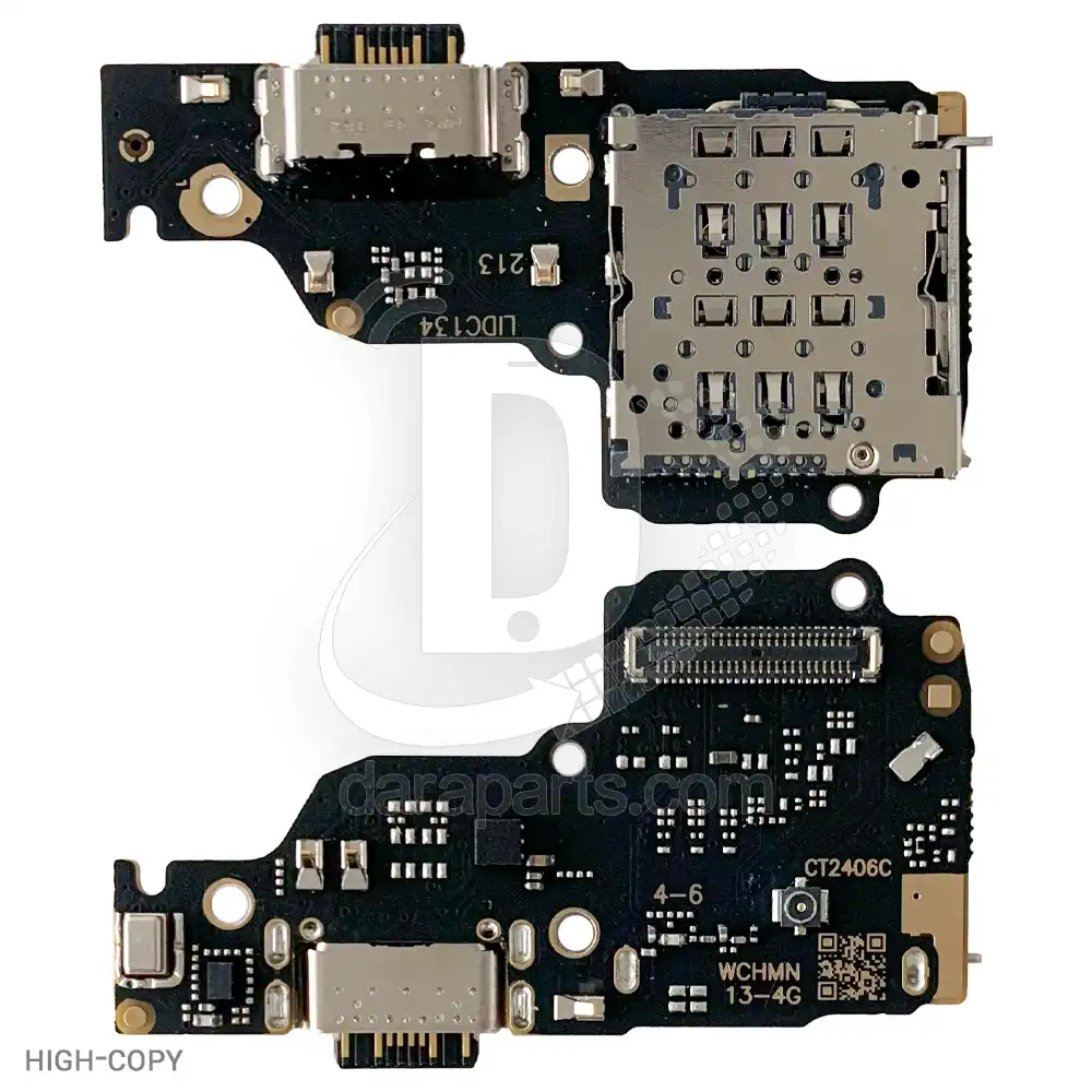 Board-Charge-Xiaomi-Redmi-Note-13-4G-Main قیمت و خرید برد شارژ شیائومی سازگار با Redmi Note 13 4G (ردمی نوت 13 فورجی) در سه کیفیت اورجینال و های کپی و کپی