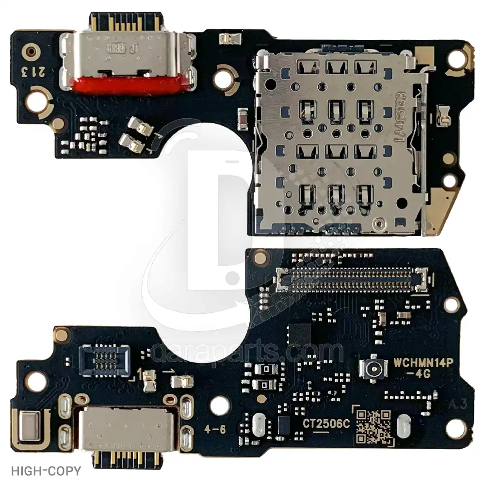 Board-Charge-Xiaomi-Redmi-Note-14-Pro-4G-High-Copy-Main قیمت و خرید برد شارژ شیائومی سازگار با Redmi Note 14 Pro 4G (ردمی نوت 14 پرو فورجی) در سه کیفیت اورجینال و های کپی و کپی