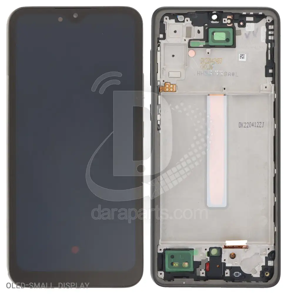 T.LCD-Samsung-Galaxy-A33-A336-OLED-Small-With-Frame-Black-Main1 قیمت و خرید تاچ ال سی دی بافریم سامسونگ سازگار با گلکسی A33 5G (A336) در کیفیت های شرکتی (Service Pack) و فلت آی سی (OLED)