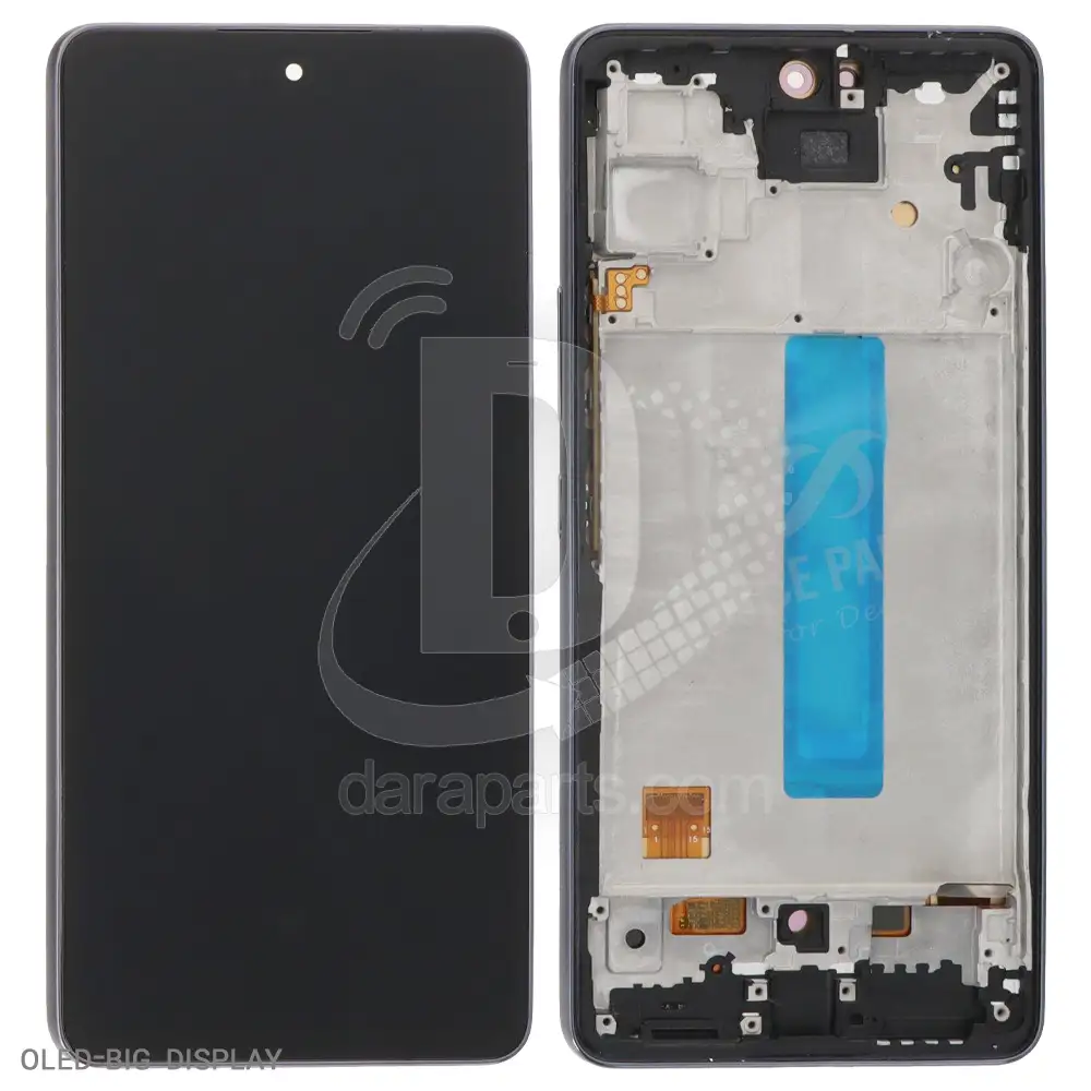 T.LCD-Samsung-Galaxy-A53-A536-OLED-Big-Display-With-Frame-Black-Main قیمت و خرید تاچ ال سی دی بافریم سامسونگ سازگار با گلکسی A53 (A536) در کیفیت های شرکتی (Service Pack) و فلت آی سی (OLED)
