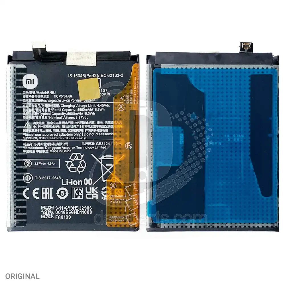 Battery-Xiaomi-Redmi-Note-12-5G-Poco-X5-BN5J-ORG-0 قیمت و خرید همکاری باتری BN5J سازگار با گوشی شیائومی Redmi Note 12 5G و Poco X5 (شیاومی ردمی نوت 12 فایو جی) Battery Xiaomi Redmi Note 12 5G (BN5J)