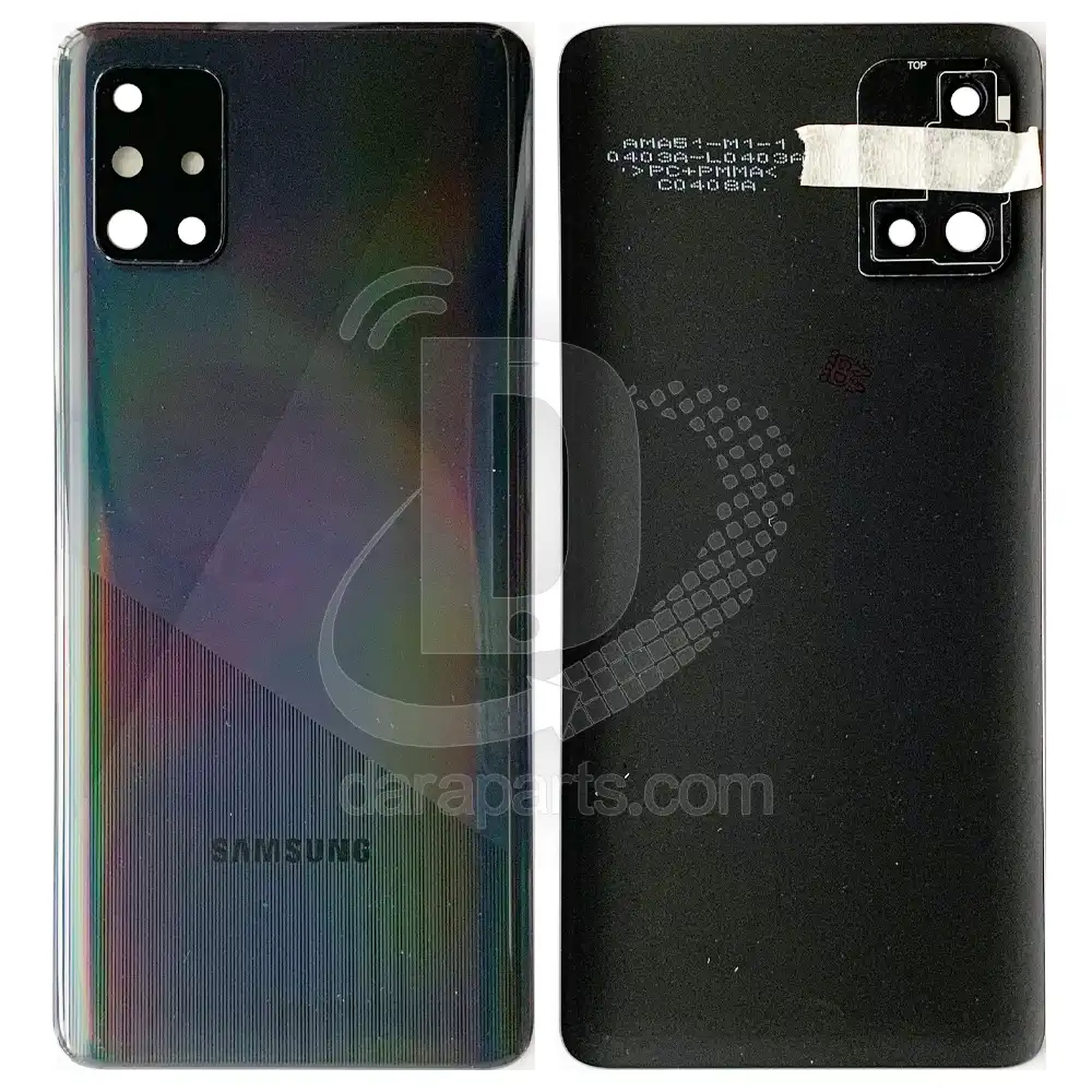 Backdoor-Samsung-Galaxy-A51-A515-Black-with-glass-camera-main درب پشت سامسونگ A51 - A515
