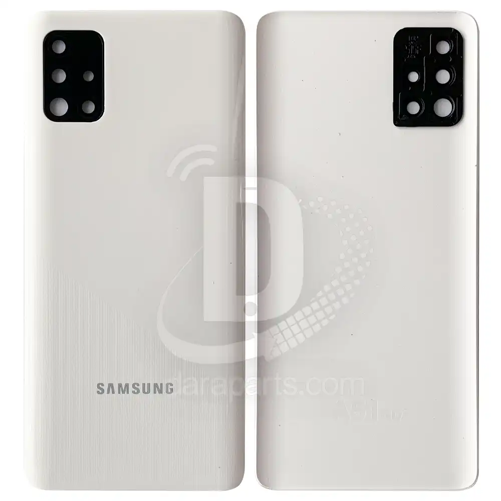 Backdoor-Samsung-Galaxy-A51-A515-white-with-glass-camera-main Back Cover, backdoor Samsung Galaxy A51 (A515) قیمت و خرید بک کاور سامسونگ گلکسی آ پنجاه و یک در قطعات موبایل دارا | Dara Mobile Parts