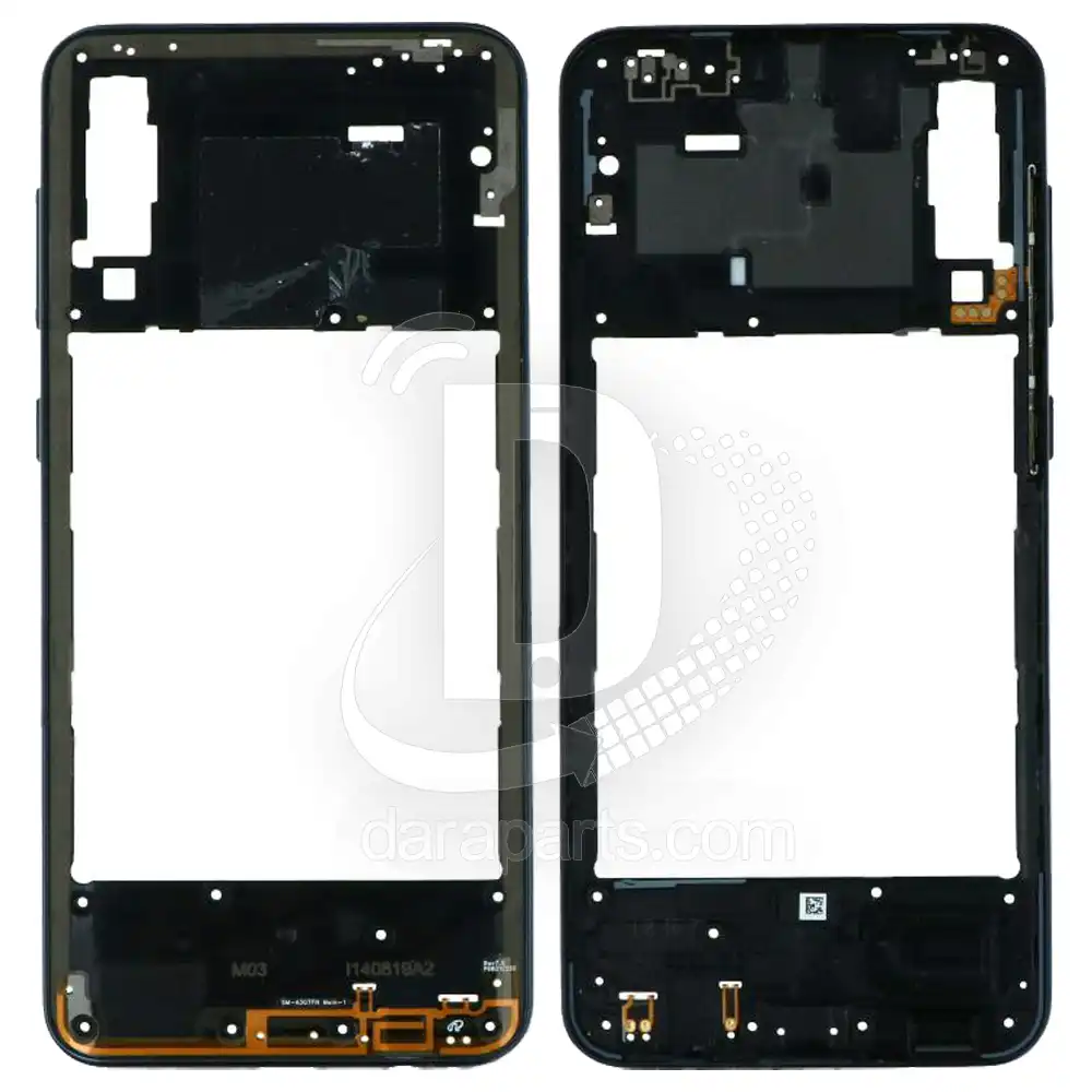 Middle-Frame-samsung-galaxy-a30s-a307-black-main قیمت و خرید همکاری فریم میانی سامسونگ A30s – A307 (میدل فریم پلاستیکی گلکسی آ سی اس) در قطعات موبایل دارا | Dara Mobile Parts