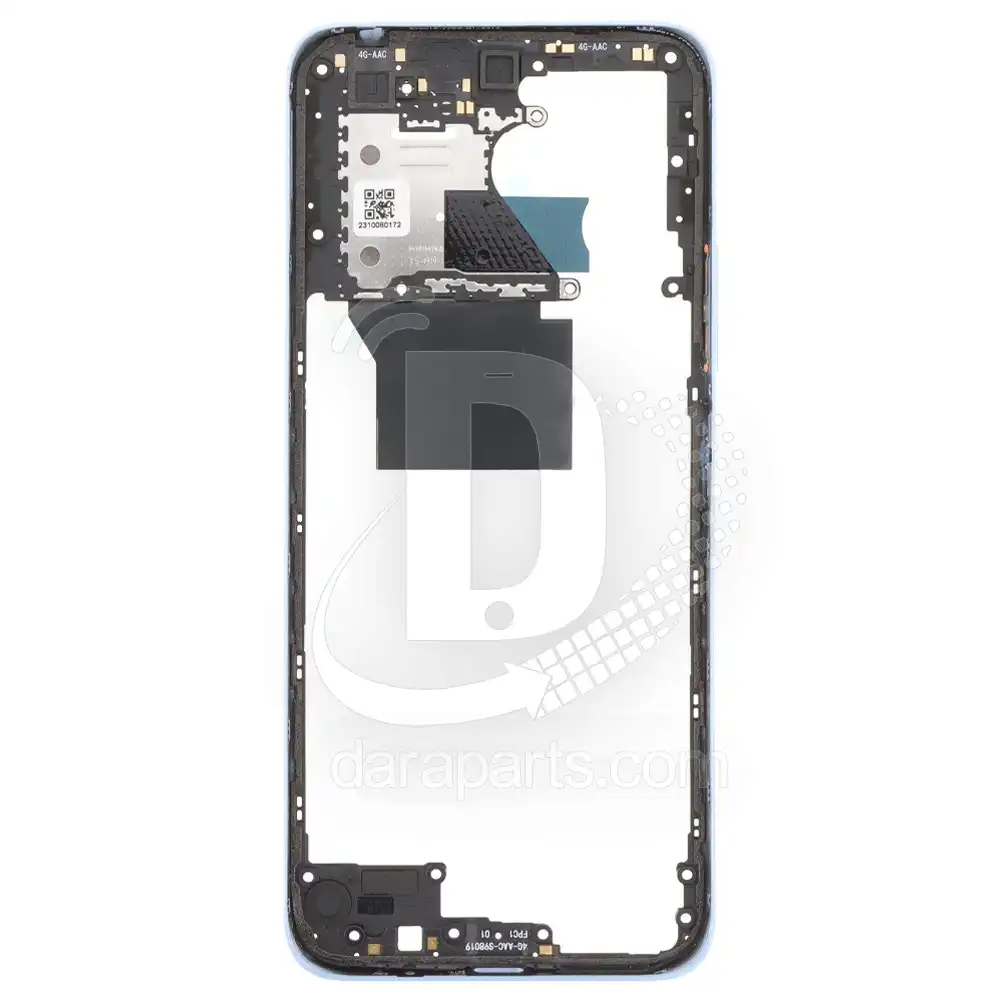 Middle-Frame-xiaomi-redmi-12-4g-blue-2 قیمت و خرید فریم میانی شیائومی سازگار با Redmi 12 4G (فریم پلاستیکی ردمی 12 فورجی) در قطعات موبایل دارا|DaraMobileParts (dp)