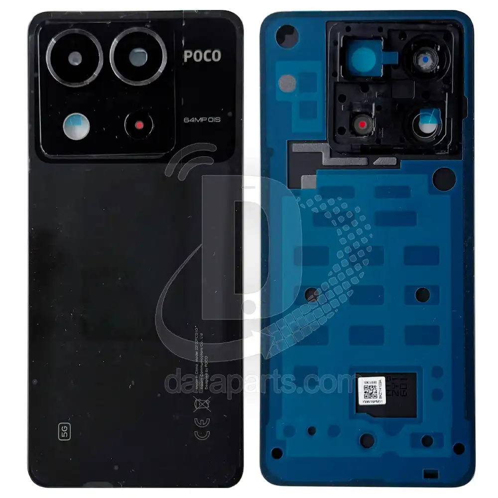 Backdoor-poco-x6-with-glass-camera-black-main قیمت و خرید درب پشت شیائومی Poco X6 (پوکو ایکس 6)